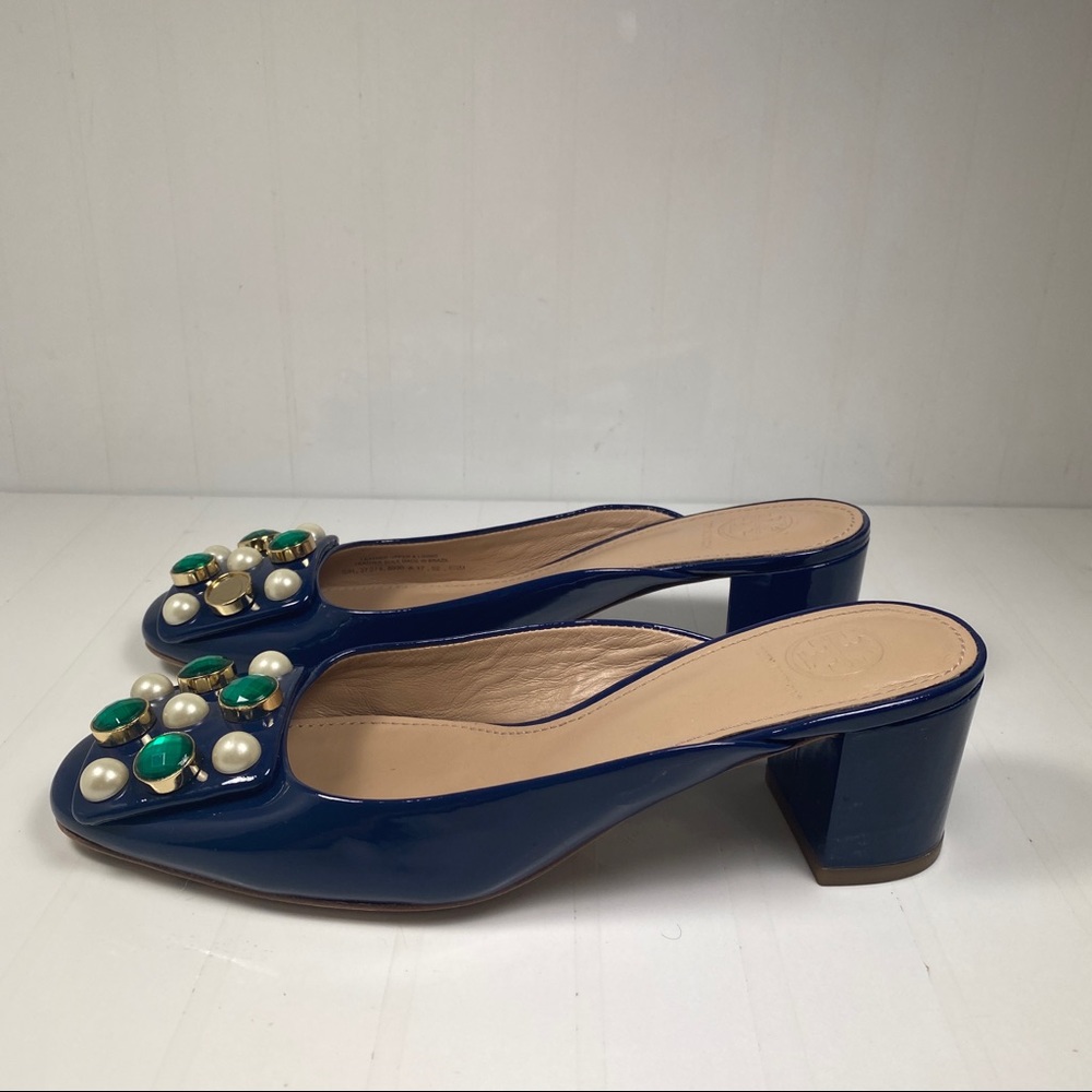 Tory Burch Vail Embellished Patent Mule